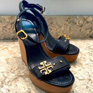 Tory Burch Black Wedges